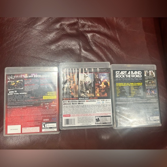 Lot of 3 PS3 games rock band guitar hero call of duty black ops - Picture 3 of 4